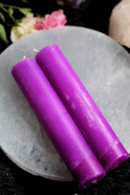 Purple Thick Candle - Set of 2 | 5 | 10