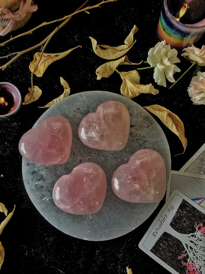 Rose Quartz Heart - Stone of Love & SelfLove - 1 Piece