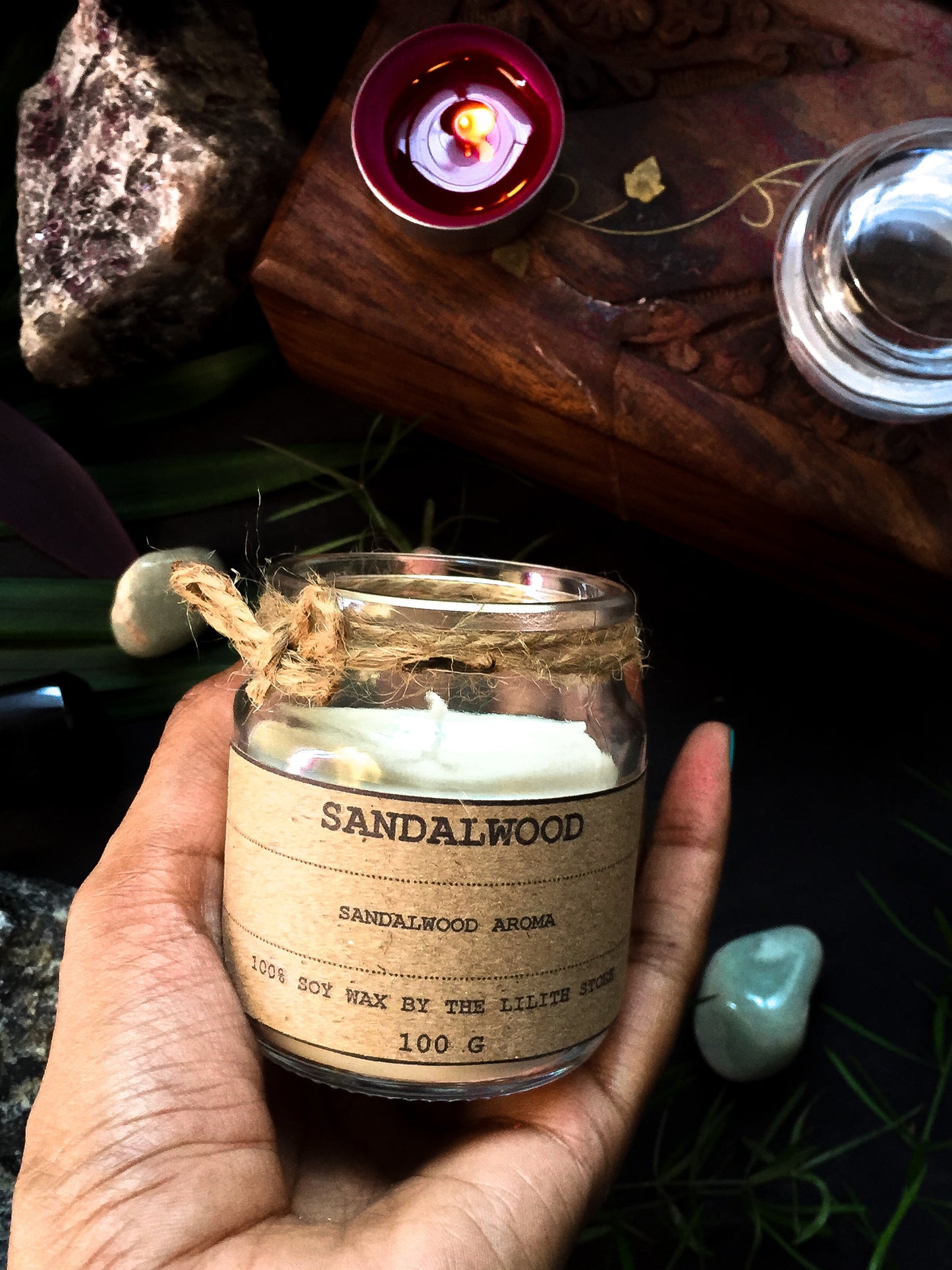 Sandalwood Soy Candle - 100 Gm Wax