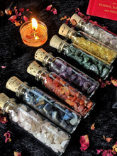 Load image into Gallery viewer, Charged Crystal Chips Vials/Bottles - Set of 7
