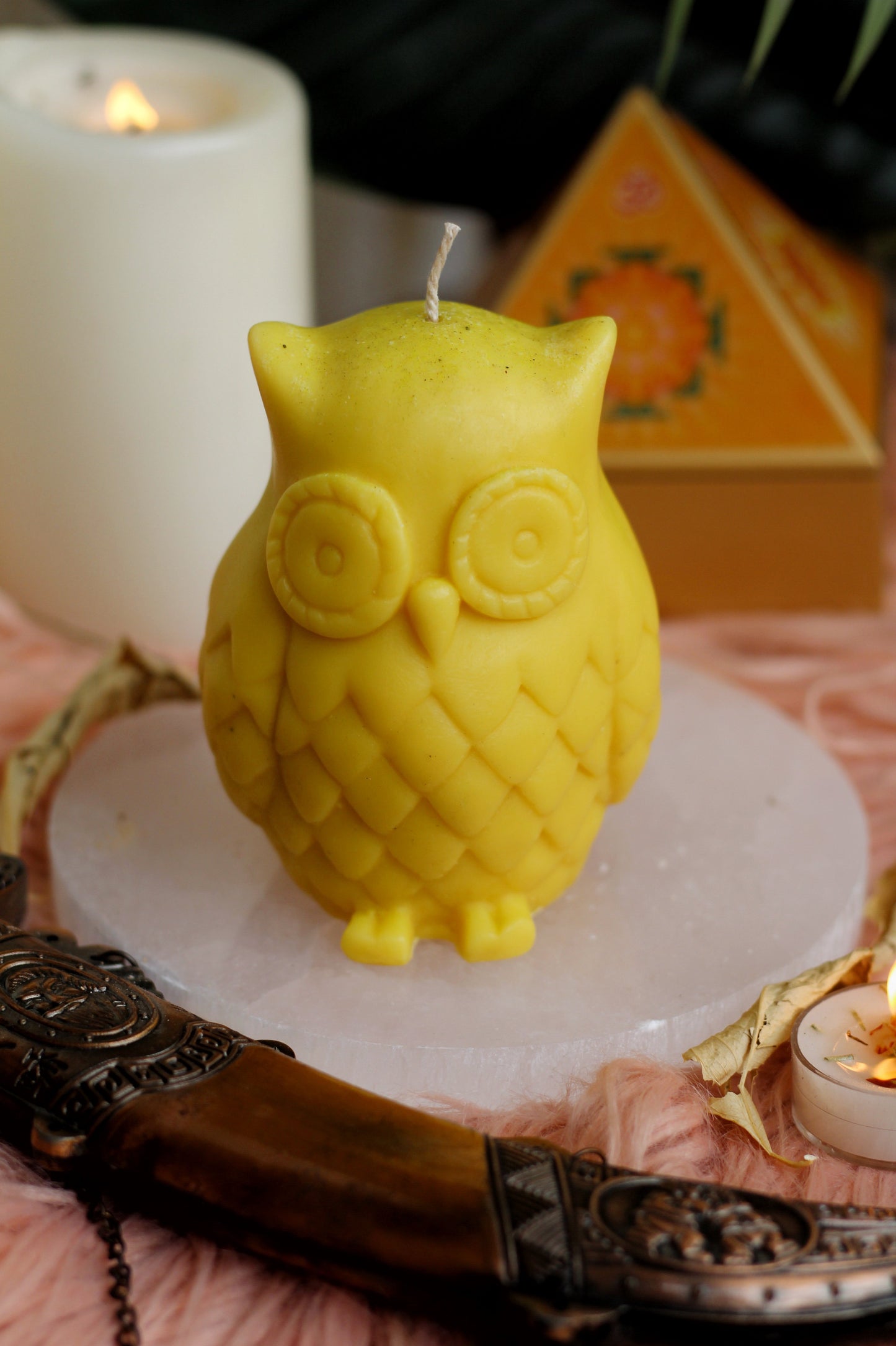 Owl Yellow Candle  | Voodoo Candle