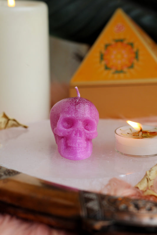 Pink Skull Candle | Voodoo candle | Healing Candle