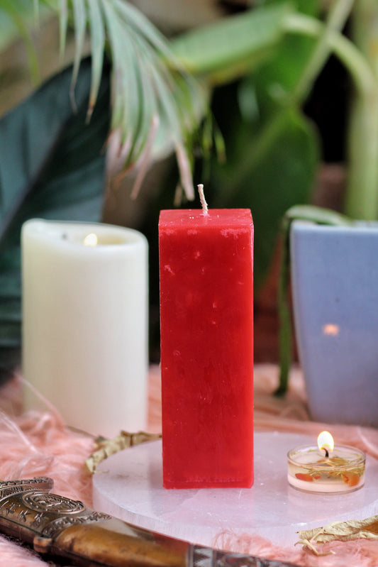 Red Pillar Candle | Candle for spellwork