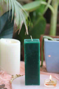Green Pillar Candle | Candle for spellwork
