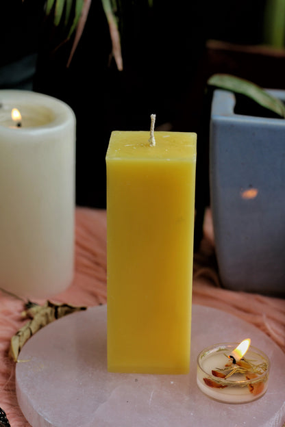 Yellow Pillar Candle | Candle for Spell Work