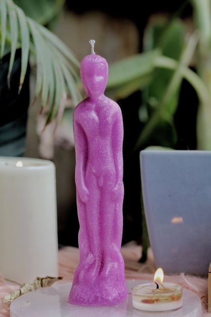 Pink Male Figurine Candle | Voodoo Candle