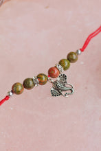 Load image into Gallery viewer, Unakite Rakhi with Ganesh Head Charm
