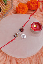 Load image into Gallery viewer, Mix Chips Crystal Rakhi with Lotus Charm

