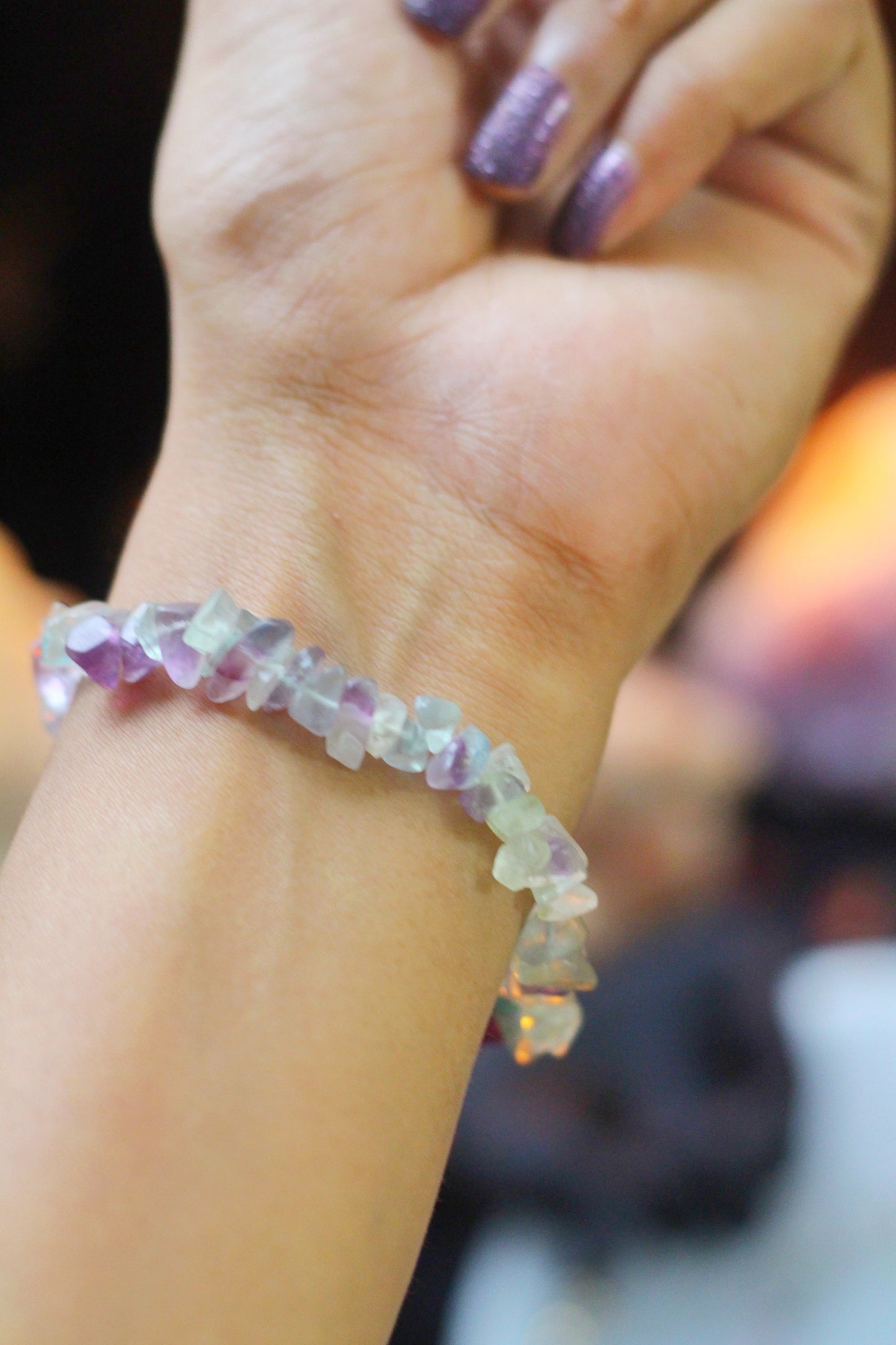 Fluorite Chips Bracelet