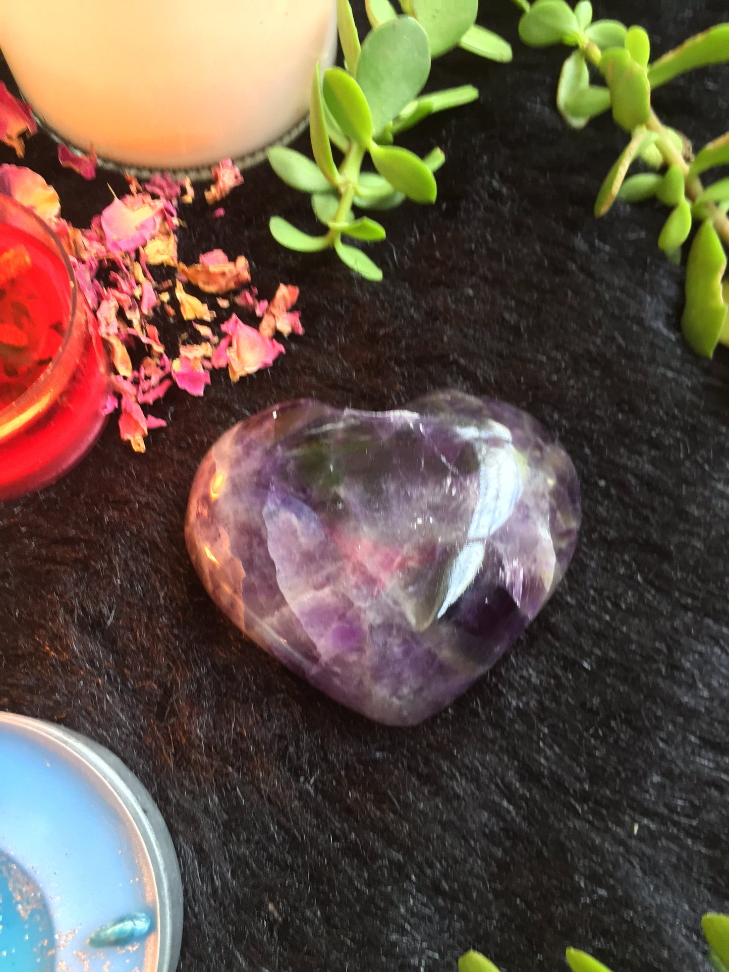 Amethyst Heart - Stone for Third Eye