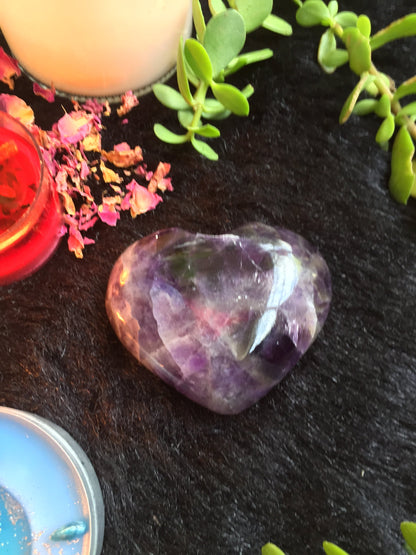 Amethyst Heart - Stone for Third Eye