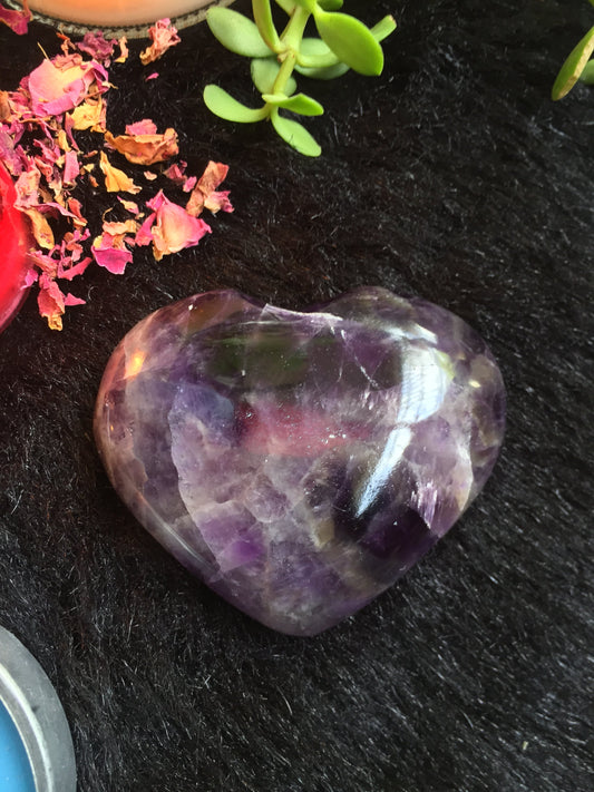 Amethyst Heart - Stone for Third Eye