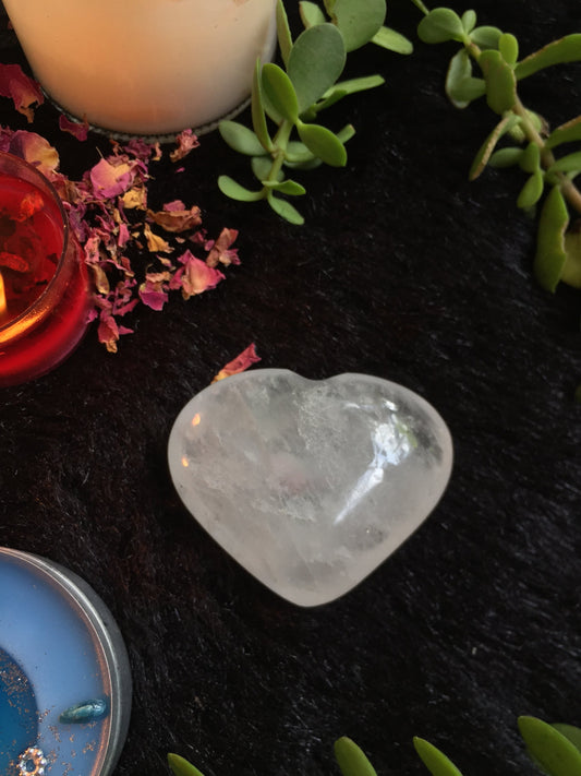 Clear quartz Heart