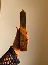 Load image into Gallery viewer, Tiger Eye Four Facet Large Size Tower - 400 Gm
