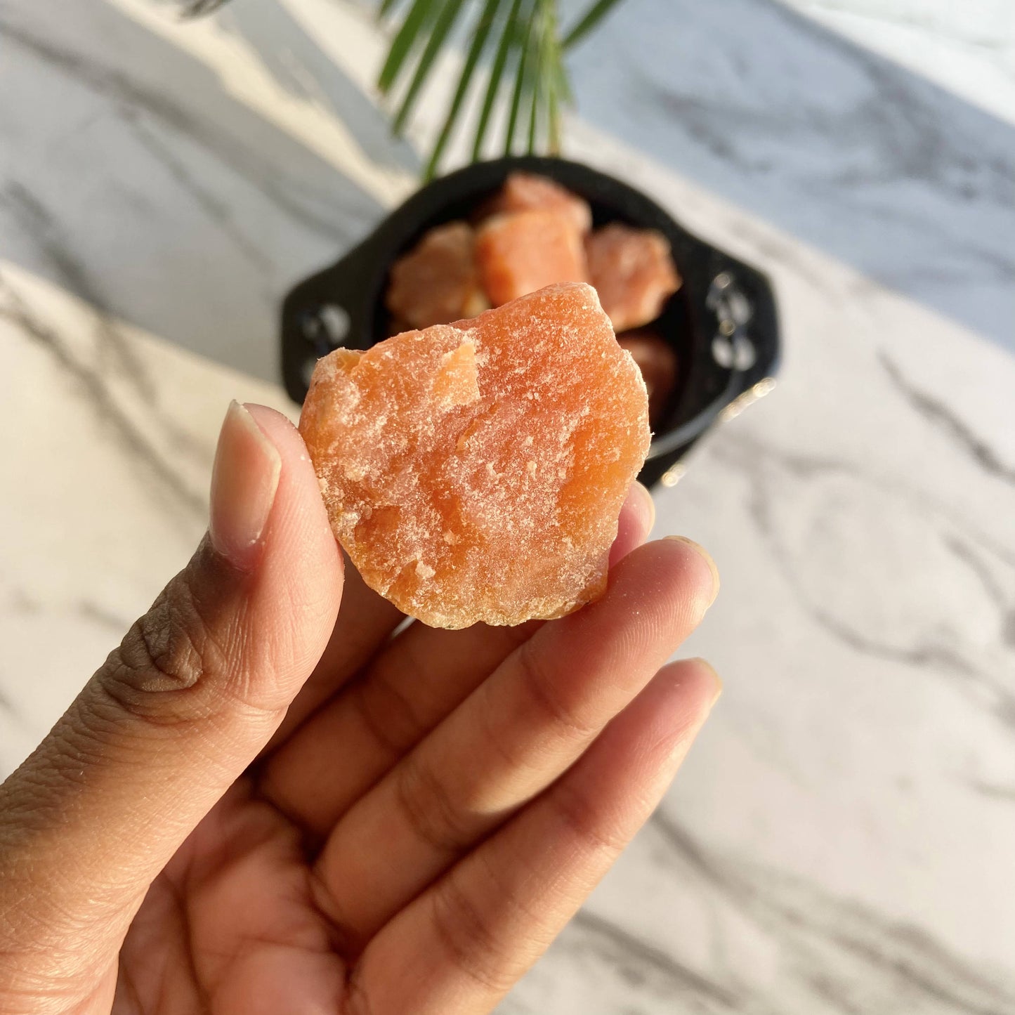 Orange Calcite Raw Stone | Clears Stagnant Energies & Promotes Spiritual Growth