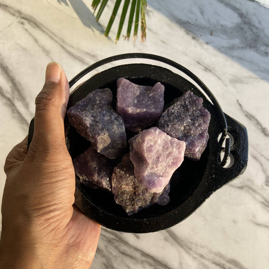 Lepidolite Raw Stone | Clear Blockages of Heart Chakra & Third eye Chakra