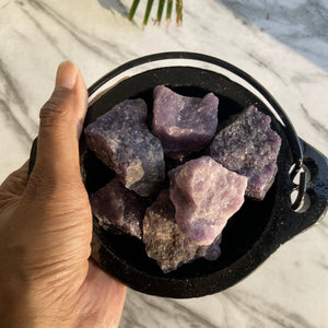 Lepidolite Raw Stone | Clear Blockages of Heart Chakra & Third eye Chakra