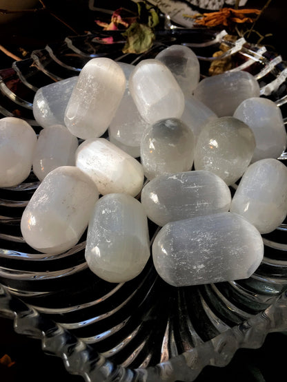 Selenite Tumble Stone | Selenite Crystal - 1 Piece