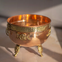Load image into Gallery viewer, Large Cauldron Shape Copper Offering Bowl

