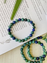 Load image into Gallery viewer, Azurite-Malachite Bead Bracelet | Intuition, Creativity, Dissolve anxiety
