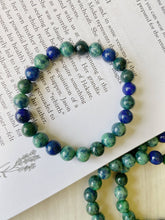 Load image into Gallery viewer, Azurite-Malachite Bead Bracelet | Intuition, Creativity, Dissolve anxiety
