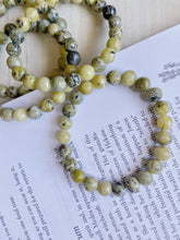 Load image into Gallery viewer, Serpentine Bead Bracelet | Wisdom, Past Life memories, Intuition
