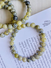Load image into Gallery viewer, Serpentine Bead Bracelet | Wisdom, Past Life memories, Intuition
