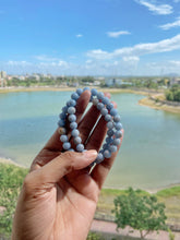 Load image into Gallery viewer, Angelite Bead Bracelet -- Stone to Connect with Spirit Guides
