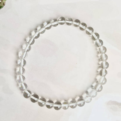 Clear Quartz Beads Bracelet  - 6mm | Master Healing Crystal