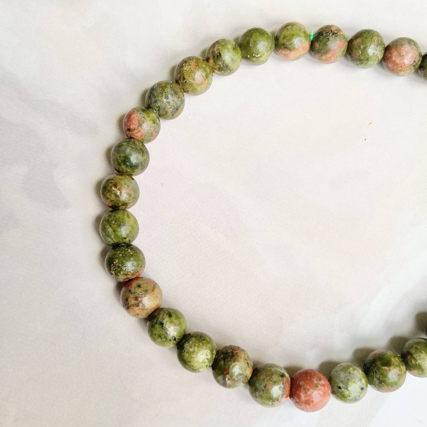 Unakite Bead Bracelet - 6mm | Stone for activating Third Eye Chakra