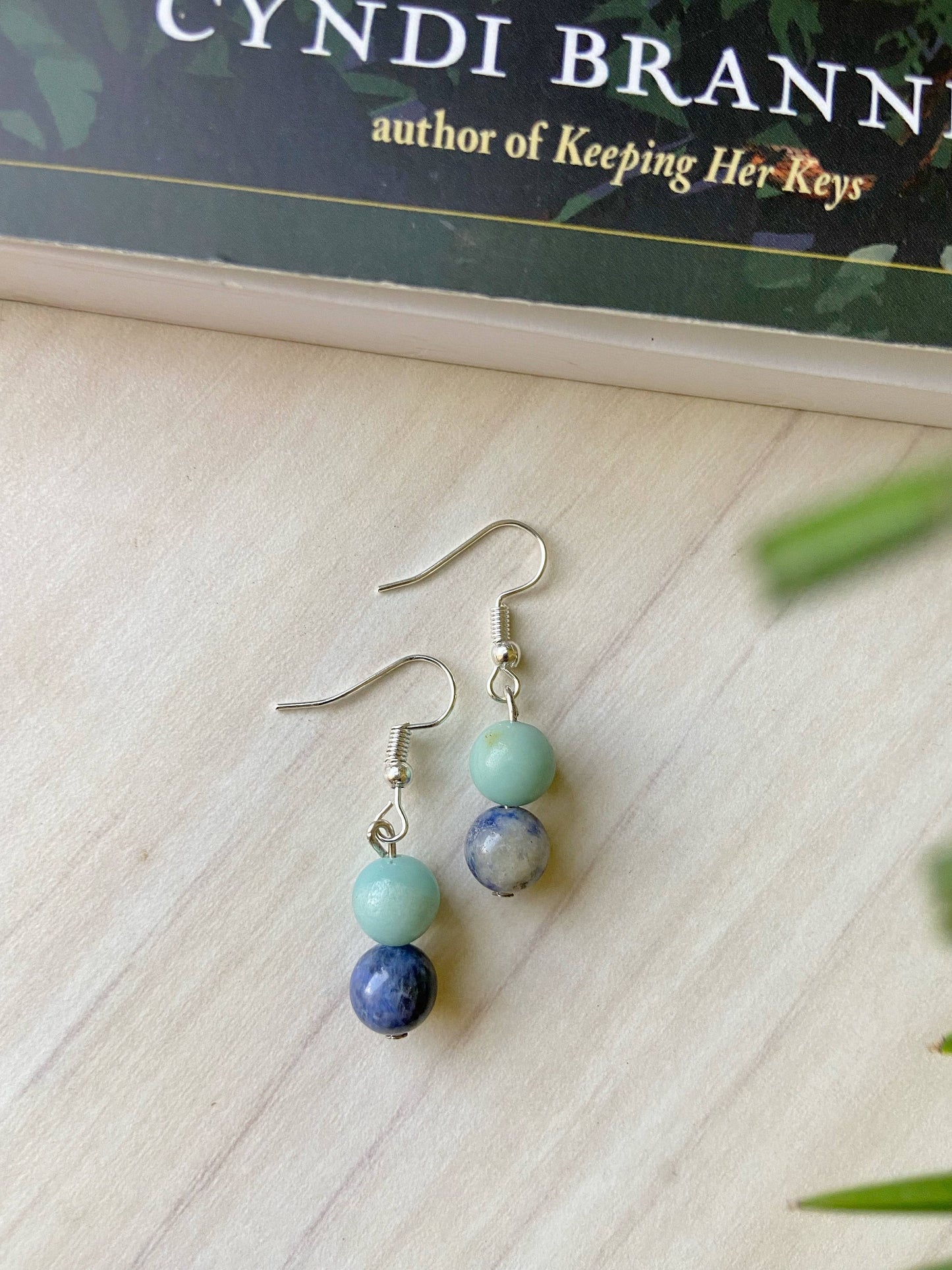 Turquoise + Sodalite Earring | Protection & Intution