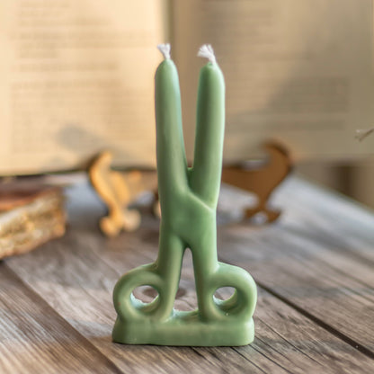 Green Scissor Candle | Soy Wax