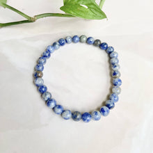 Load image into Gallery viewer, Sodalite bead bracelet - 6mm | Sodalite Heart - Stone for Emotional Balance
