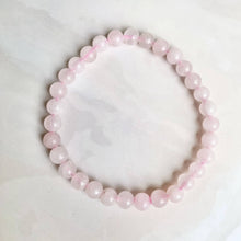 Load image into Gallery viewer, Rose Quartz Bead Bracelet - 6mm | Stone of Love &amp; Self Love
