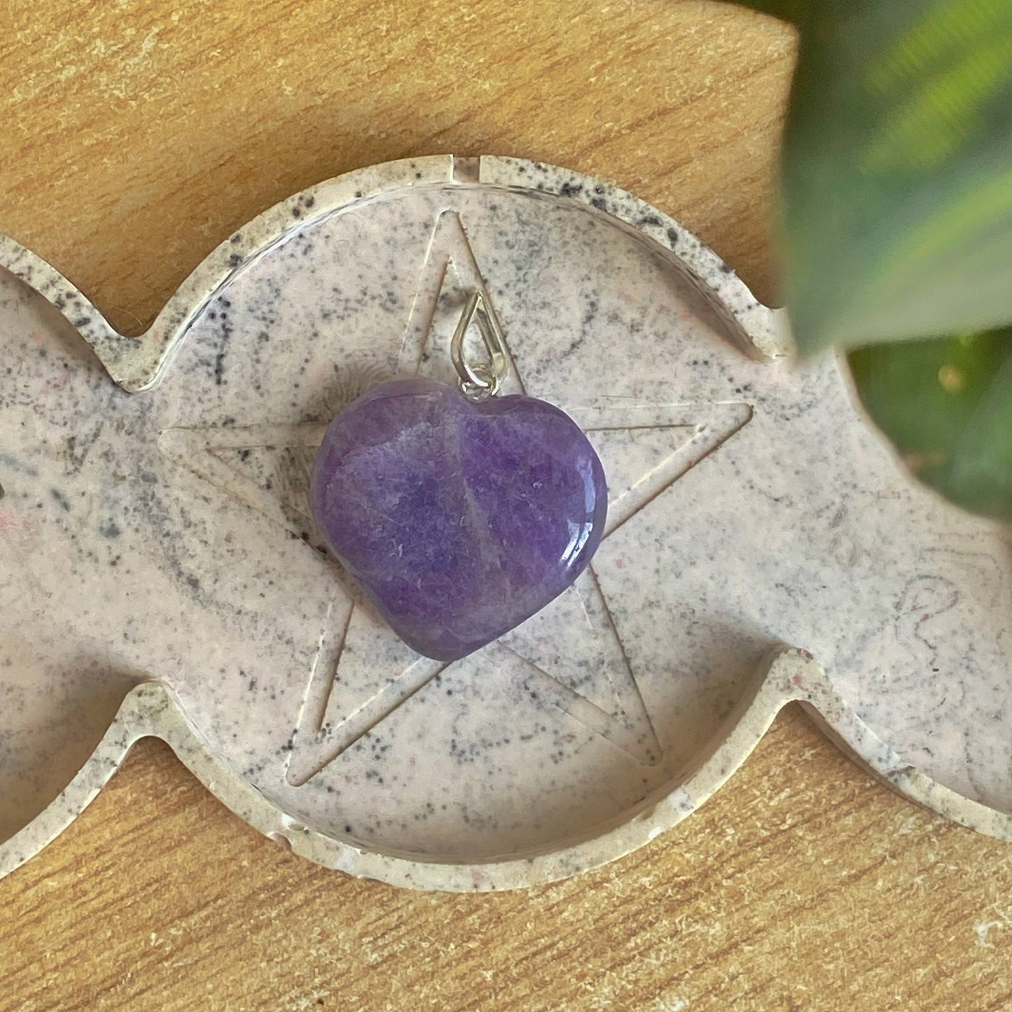 Lepidolite Heart Pendant