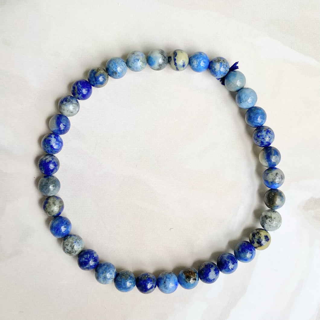 Lapis Lazuli Bead Bracelet - 6mm | Expression & Communication