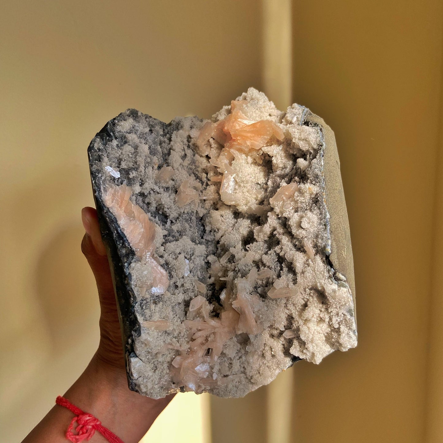 Apophyllite with Stilbite & Chalecodony - 2307 Gm