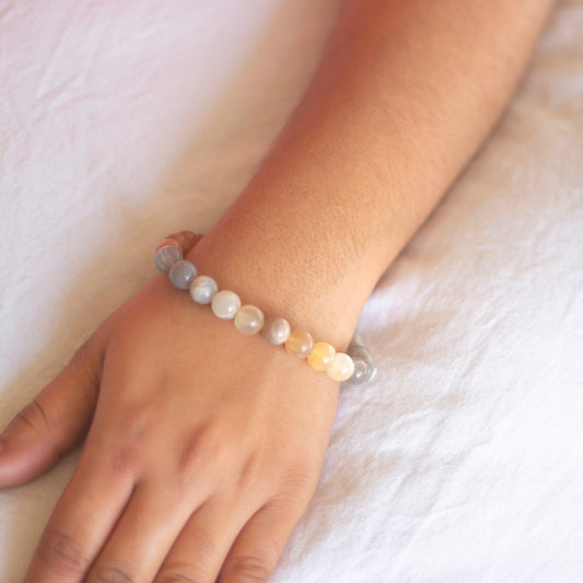 Multi Moonstone Bead Bracelet