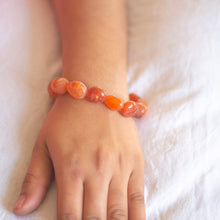 Load image into Gallery viewer, Orange Carnelian Tumble Bracelet
