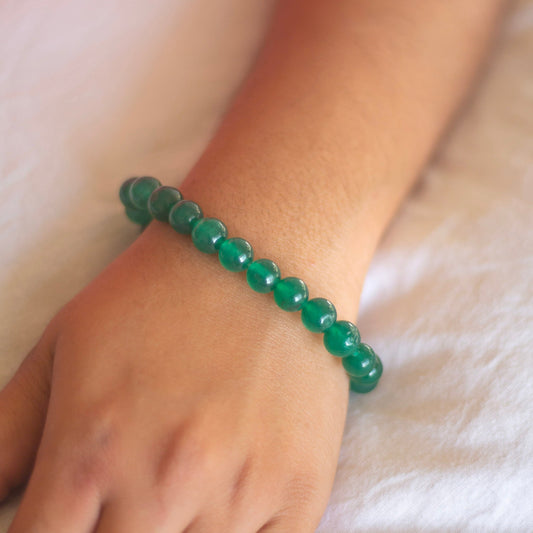 Green Jade Bead Bracelet