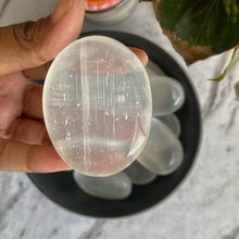 Load image into Gallery viewer, Selenite Palm Stone | Cleansing &amp; Purification | Crown Chakra
