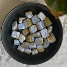 Load image into Gallery viewer, Blue Lace Agate Tumble Stone | Neutralise Anger
