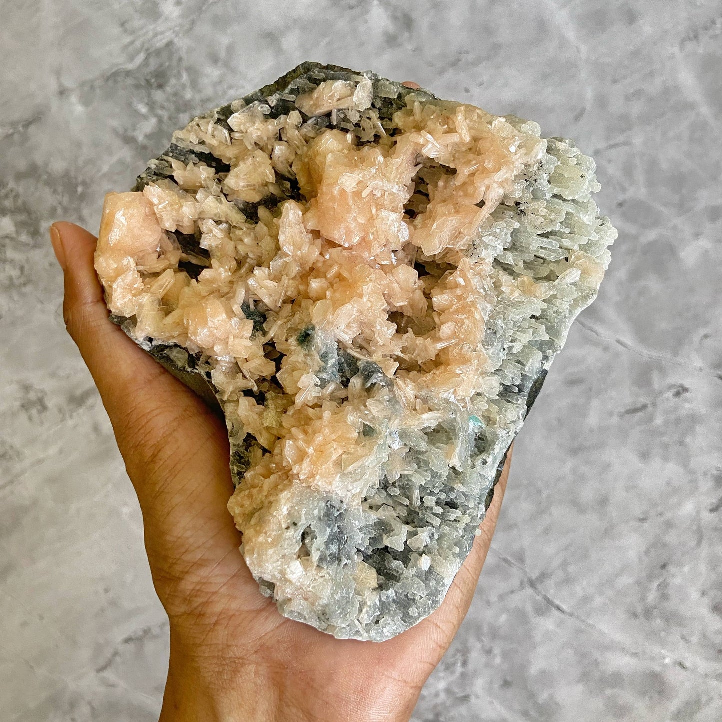 Apophyllite with Stilbite - 620 Gm