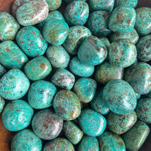 Load image into Gallery viewer, Superior quality Chrysocolla Tumble | Throat Chakra, Expression , Public Speaking
