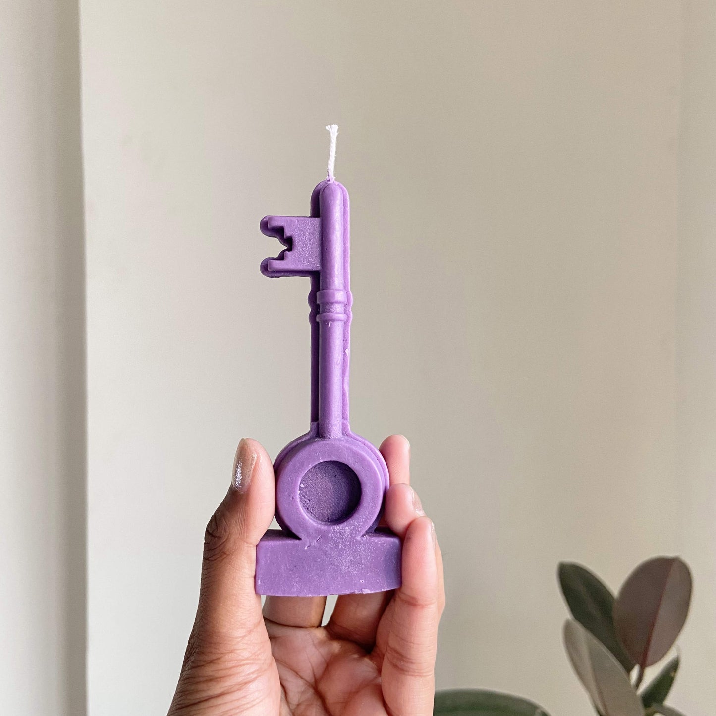 Purple Key Candle