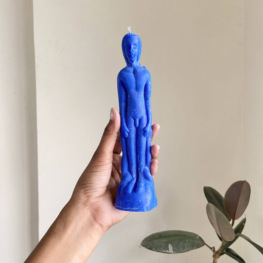 Blue Male Figurine Candle