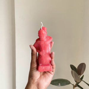 Red Hugging Couple Candles