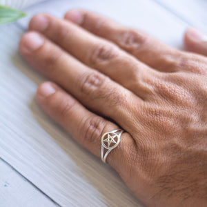 Pentacle Fine Silver Ring