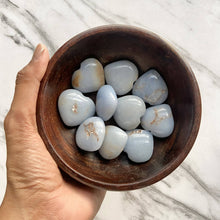 Load image into Gallery viewer, Angelite Mini Hearts |  Stone to Connect with Spirit Guides
