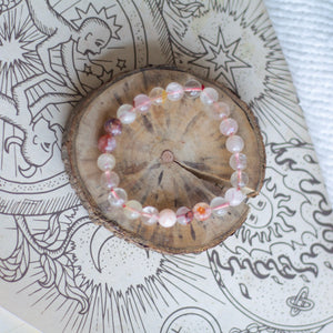 Fire Quartz Bead Bracelet | Self worth & Self esteem